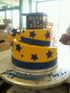 Black and Yellow Graduation Cake