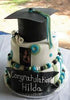 Photo and Cap Graduation Cake