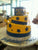 Black and Yellow Graduation Cake